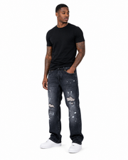 Waimea relaxed straight distressed denim by WAIMEA