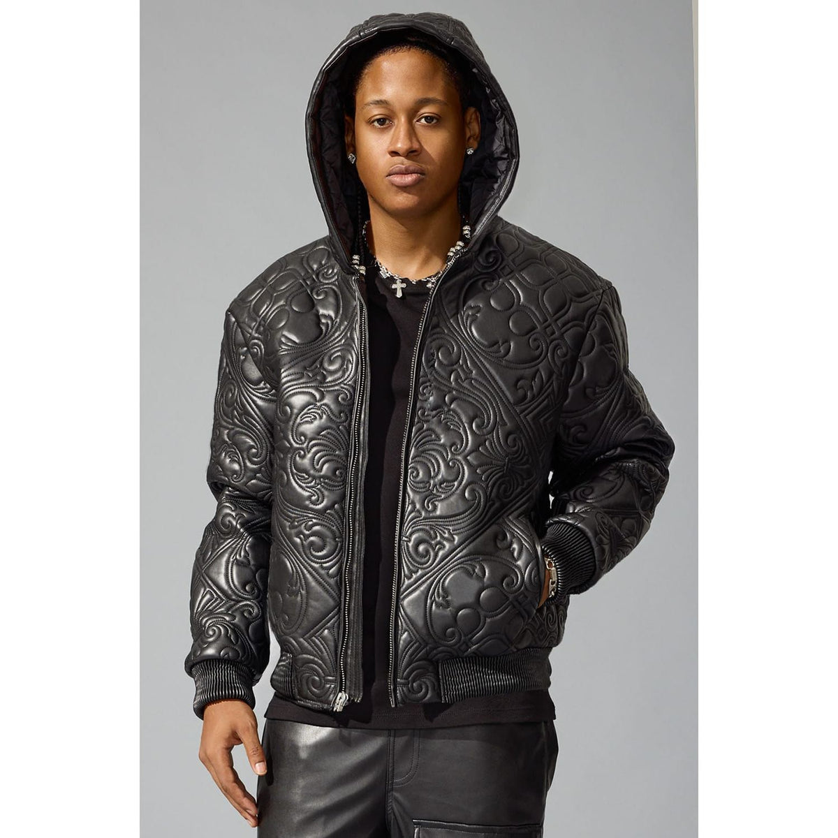 Jordan craig embroidered pu jacket - JACKET - Cityswagusa.com