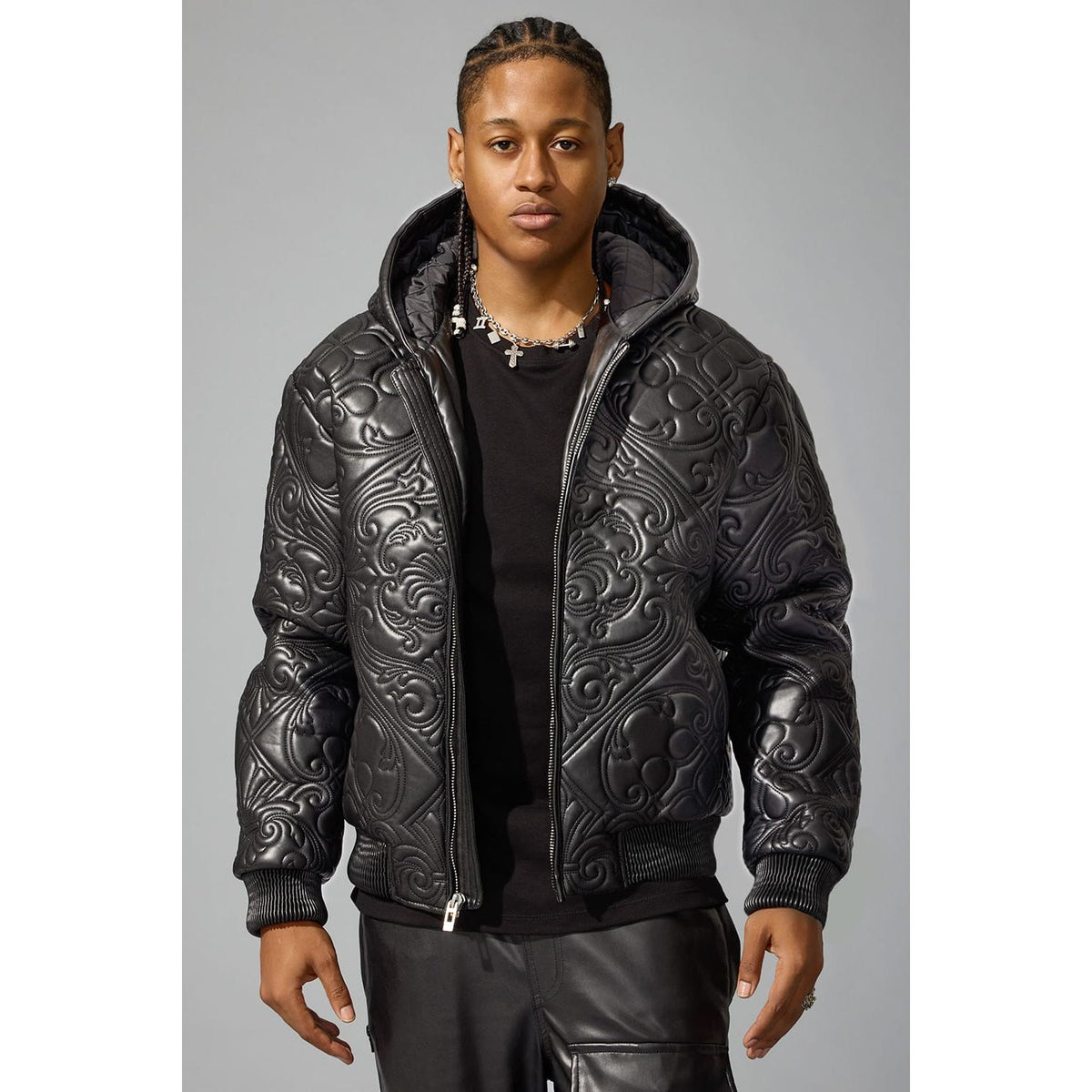 Jordan craig embroidered pu jacket - JACKET - Cityswagusa.com