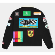 Godspeed racing club longsleeve quarter zip polo shirt - SMALL / BLACK - SHIRT L/S