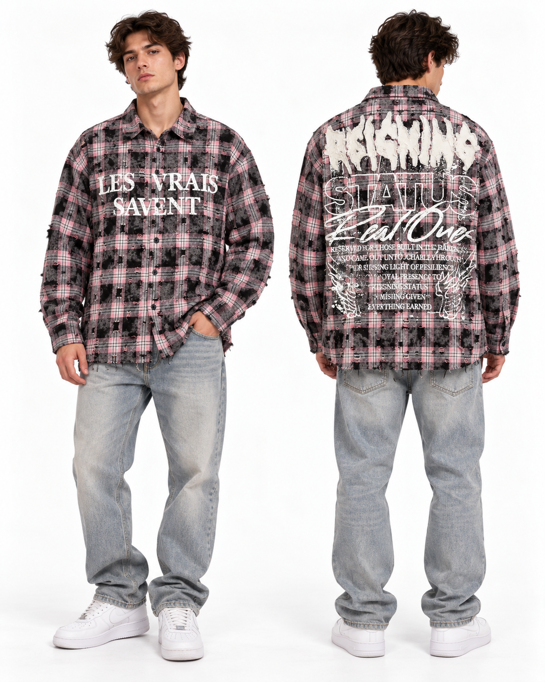 Rebel minds distressed button up flannel shirt by REBEL MINDS