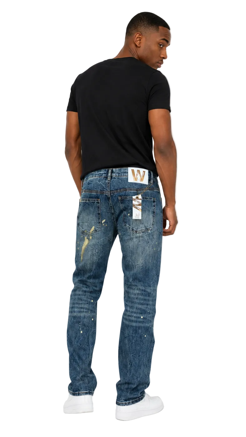 Waimea relaxed straight distressed denim by WAIMEA
