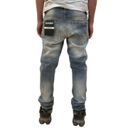 Dash slim fit distressed denim - DENIM - Cityswagusa.com