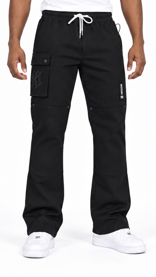 Makobi adorni stacked nylon pant by MAKOBI