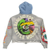 Roughplay rhinestone logo print hoodie (Runs small recommended size up) - HOODIE - Cityswagusa.com