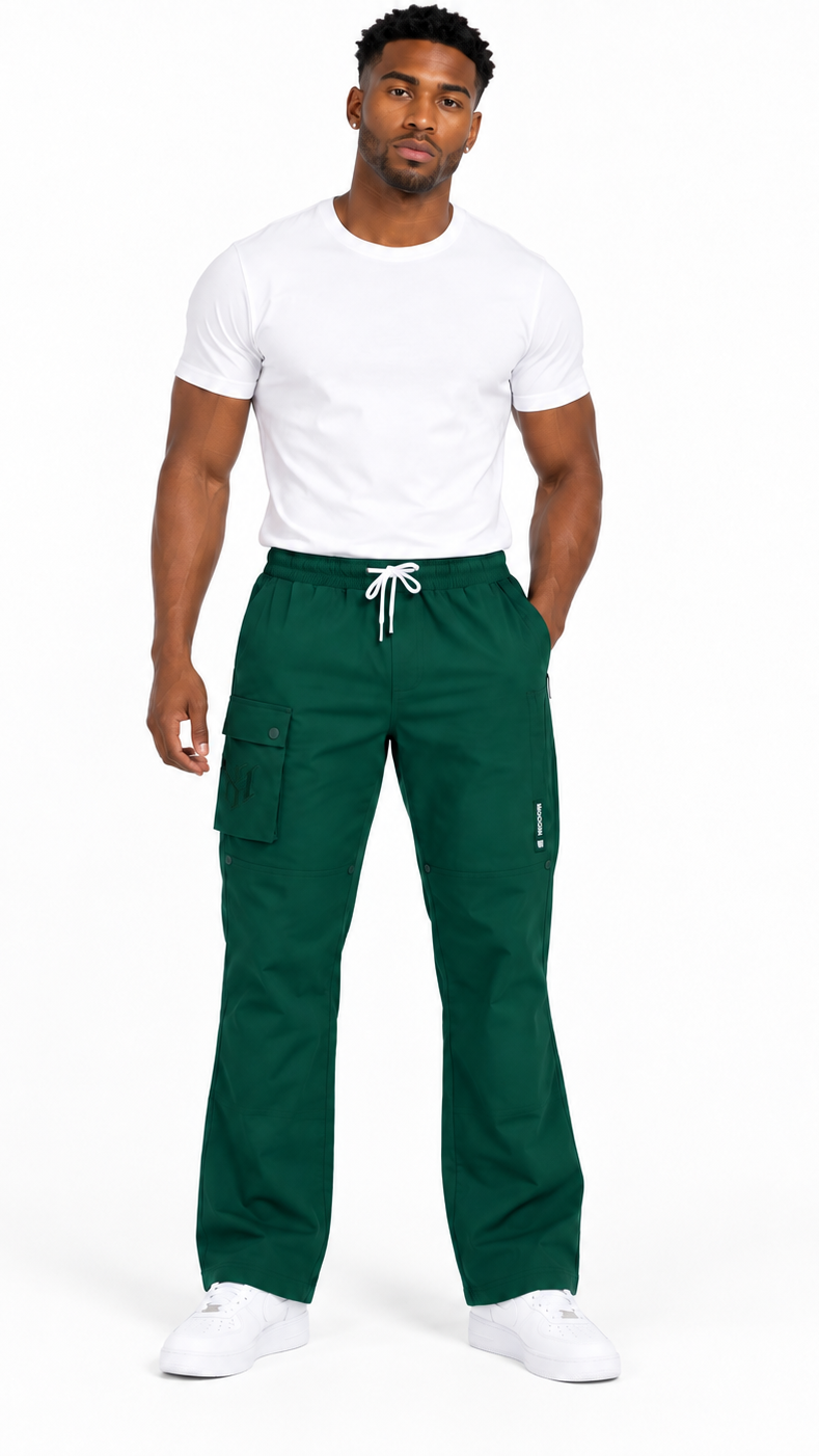 Makobi adorni stacked nylon pant by MAKOBI