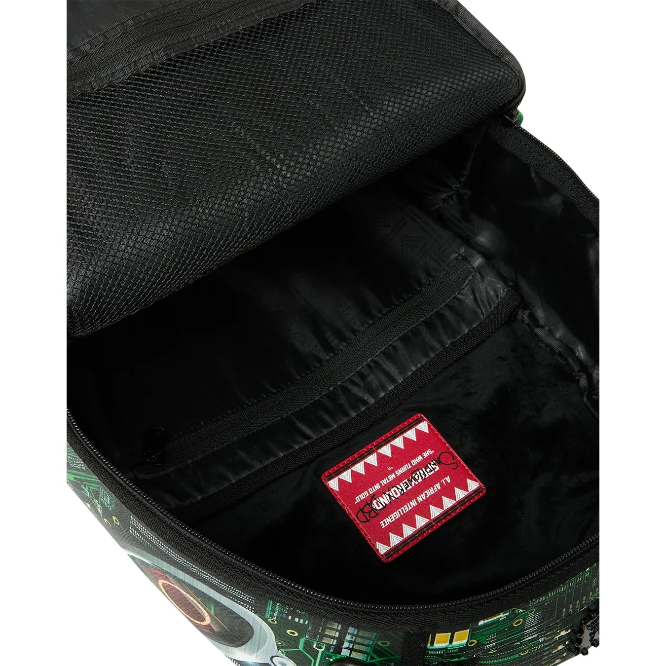 Sprayground ai african intelligence rewired & inspired backpack sandflower collab by SPRAYGROUND