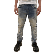 Dash slim fit distressed denim - DENIM - Cityswagusa.com