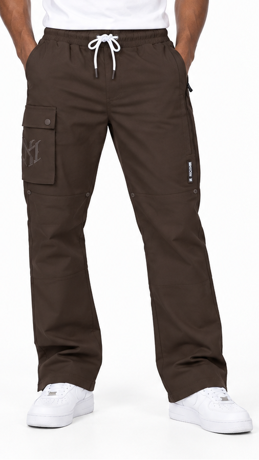 Makobi adorni stacked nylon pant by MAKOBI