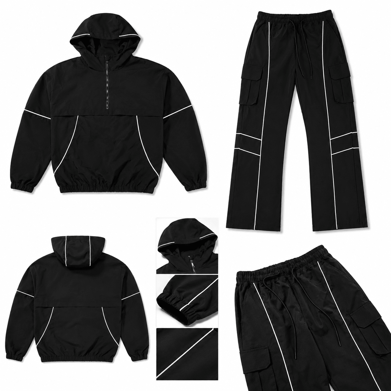 Rebel minds ripstop nylon colorblock set by REBEL MINDS