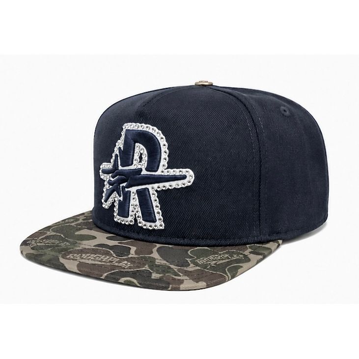 Rough play rhinestone logo snapback hat - HATS - Cityswagusa.com