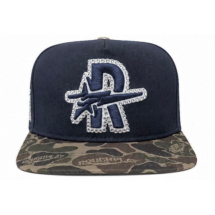 Rough play rhinestone logo snapback hat - HATS - Cityswagusa.com