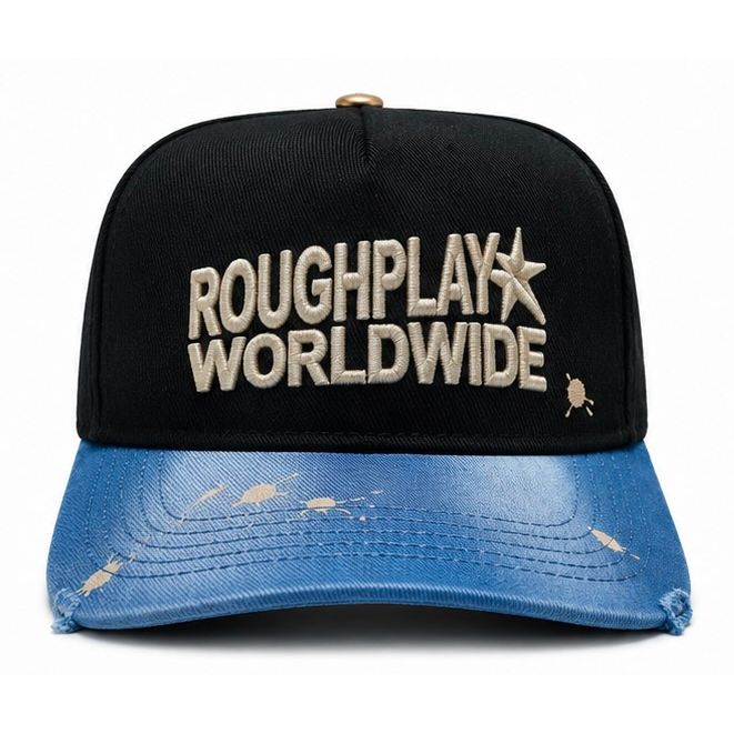 Roughplay paint splatter logo snapback hat - HATS - Cityswagusa.com