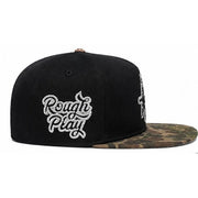 Rough play rhinestone logo snapback hat by ROUGH PLAY