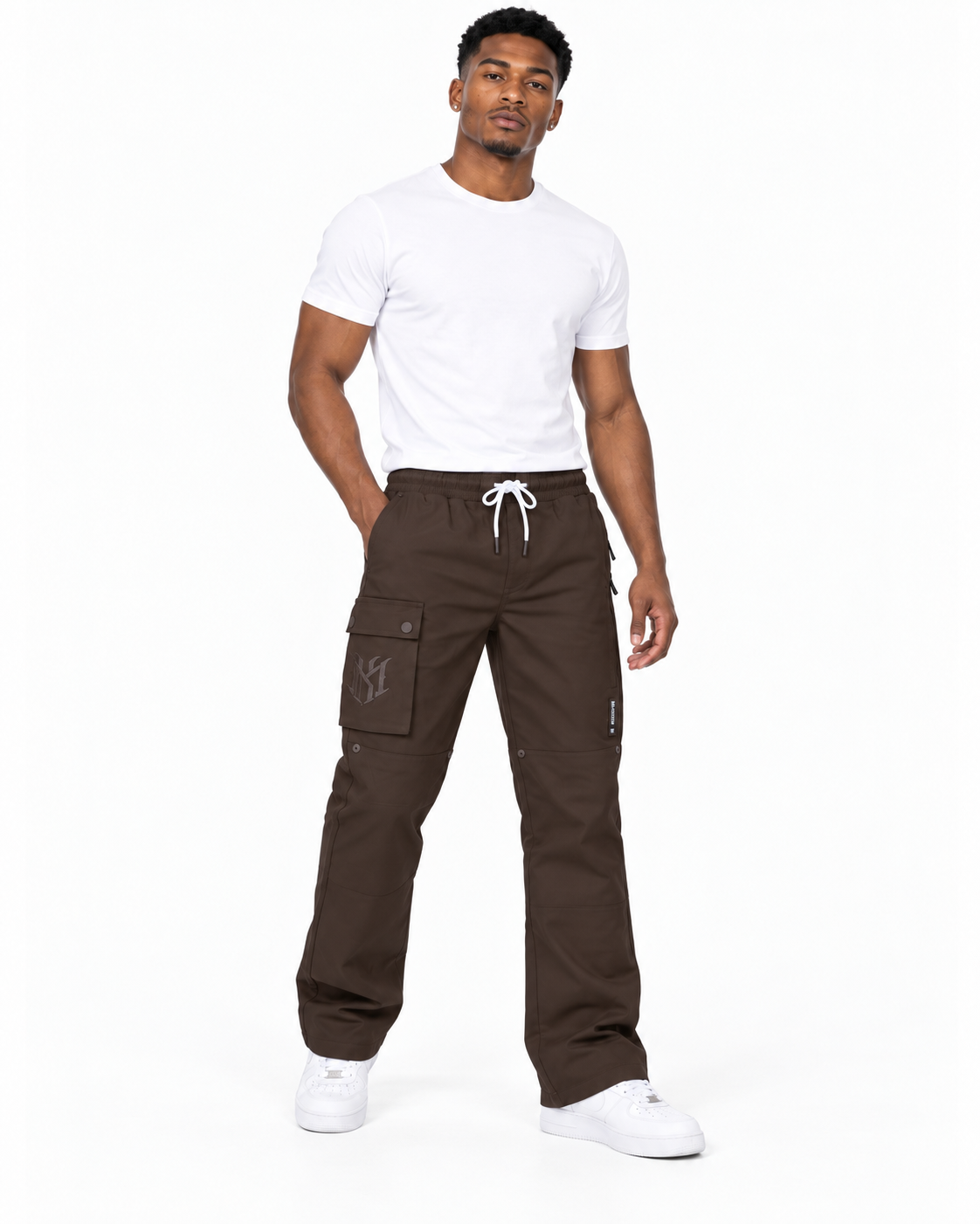 Makobi adorni stacked nylon pant by MAKOBI