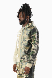 Smoke rise royalty color block zip up hoodie by SMOKE RISE