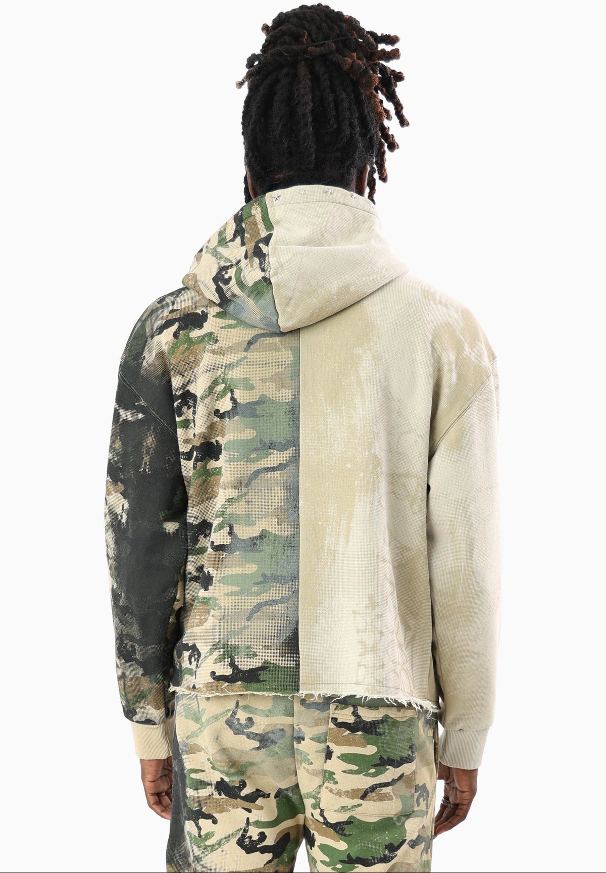 Smoke rise royalty color block zip up hoodie by SMOKE RISE