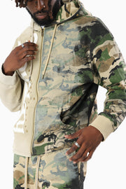 Smoke rise royalty color block zip up hoodie by SMOKE RISE