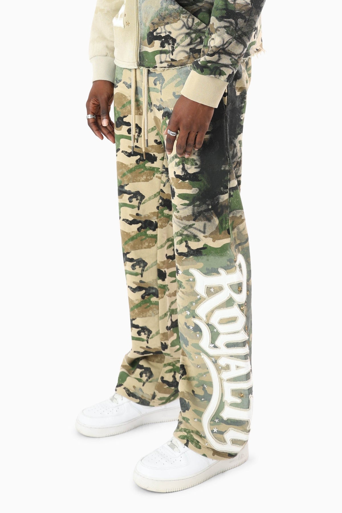 Smoke rise royalty color block fleece pant by SMOKE RISE