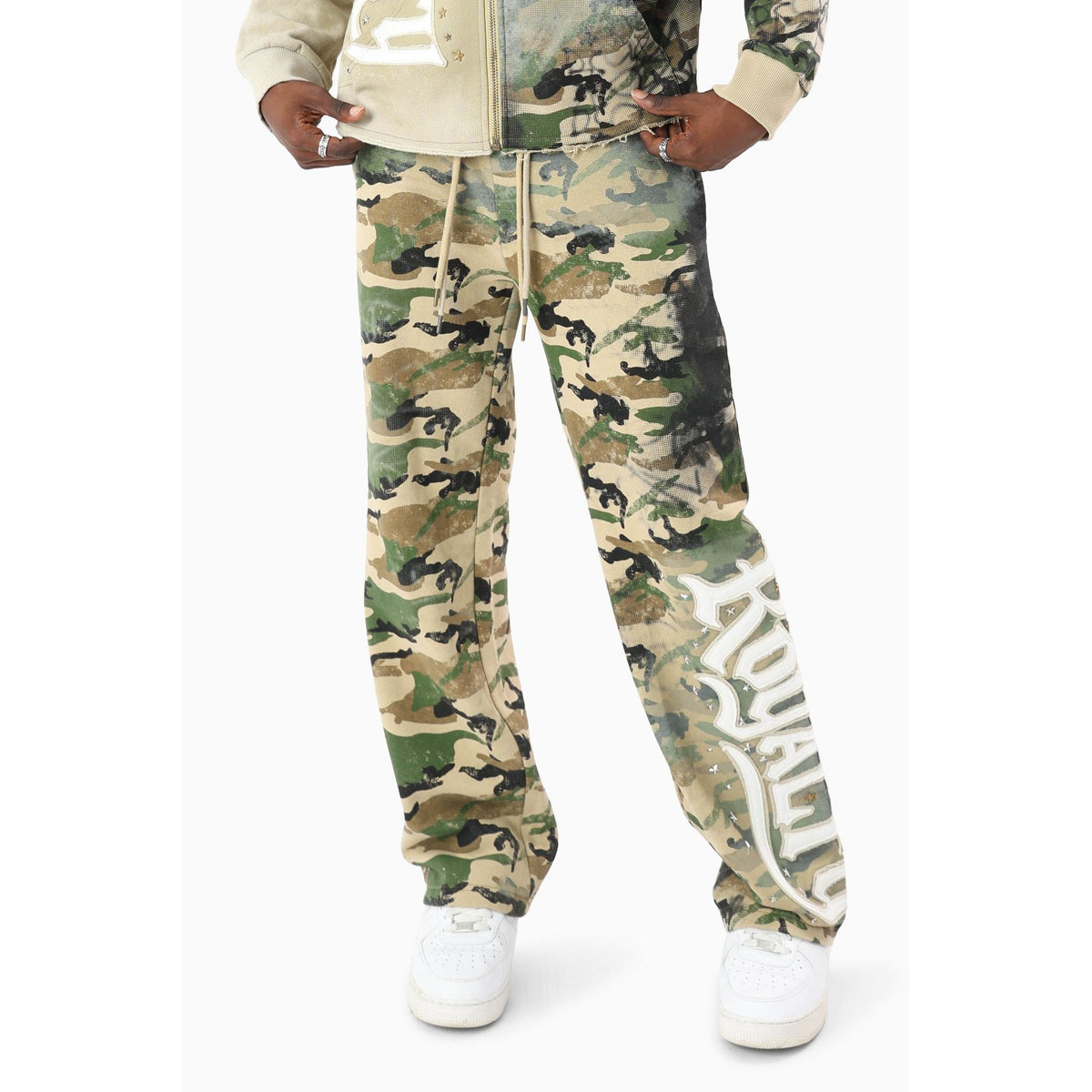 Smoke rise royalty color block fleece pant by SMOKE RISE