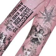 Rare Peace mad world rhinestone flared sweatpants - SWEAT PANT - Cityswagusa.com