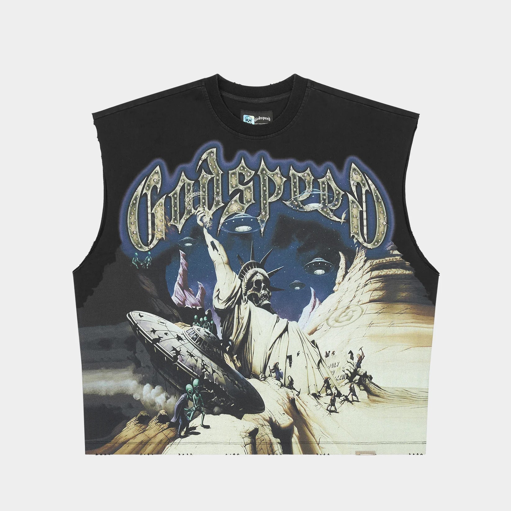 Godspeed the landing sleeveless t-shirt by GODSPEED