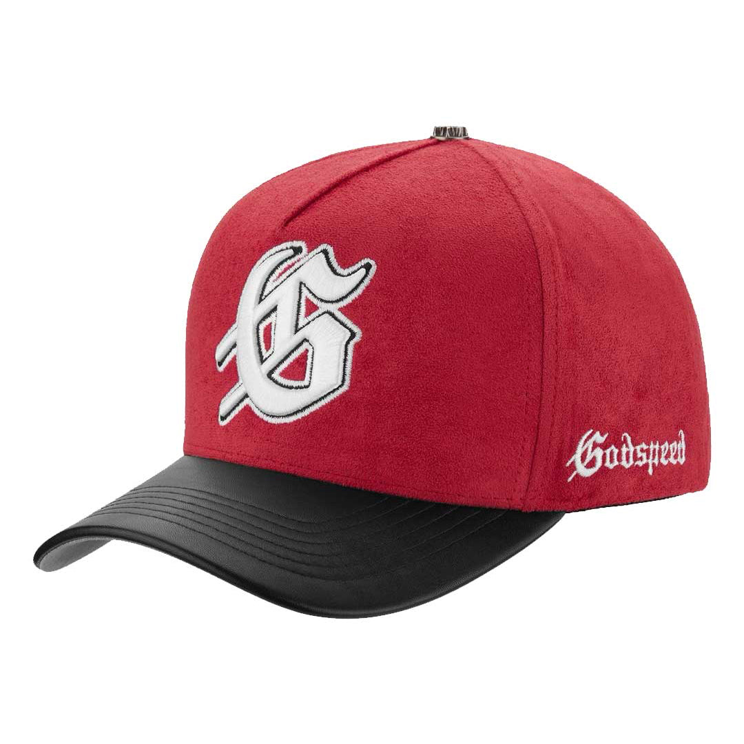 Godspeed insignia logo leather/suede snapback hat. - HATS - Cityswagusa.com