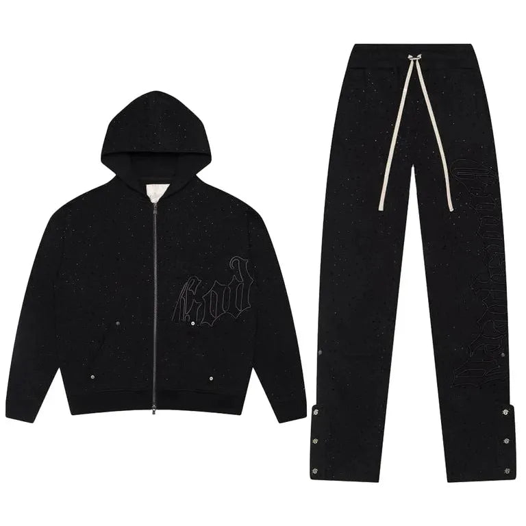Godspeed og logo vvs rhinestone sweatsuit v2 - SWEATSUITS - Cityswagusa.com
