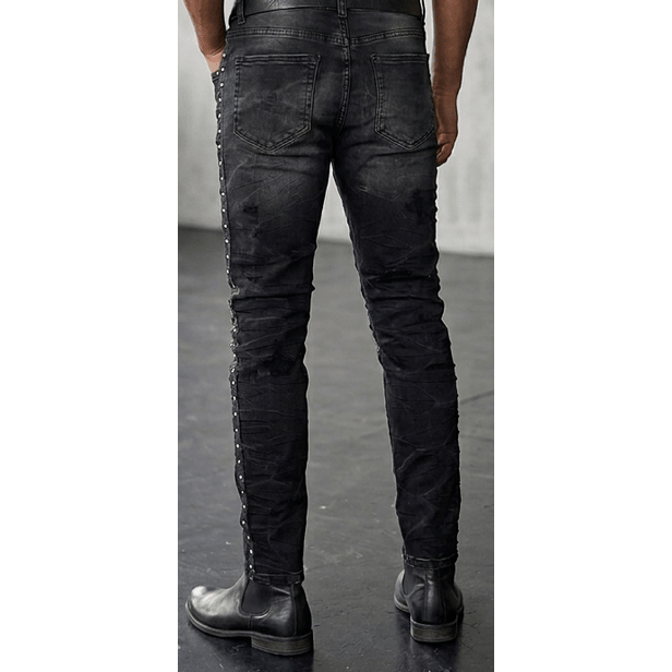 Focus studded slim fit denim - DENIM - Cityswagusa.com