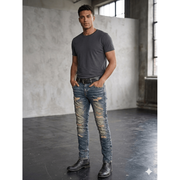 Focus studded slim fit denim - DENIM - Cityswagusa.com
