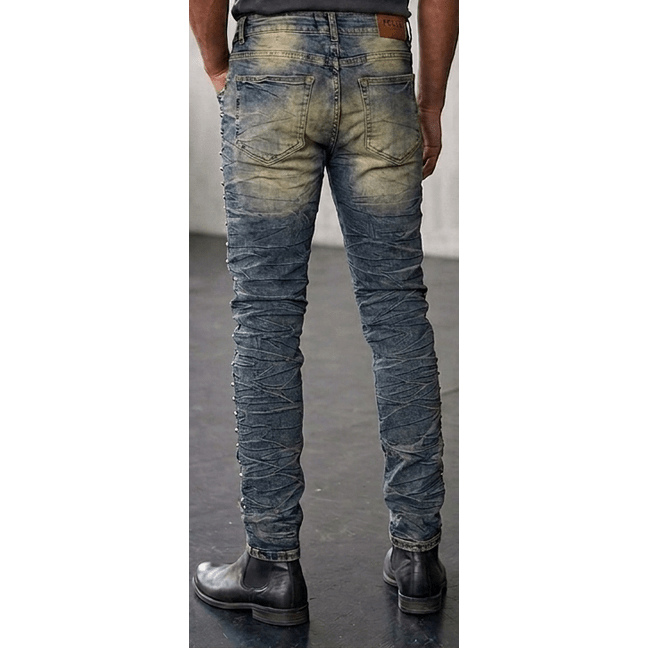 Focus studded slim fit denim - DENIM - Cityswagusa.com