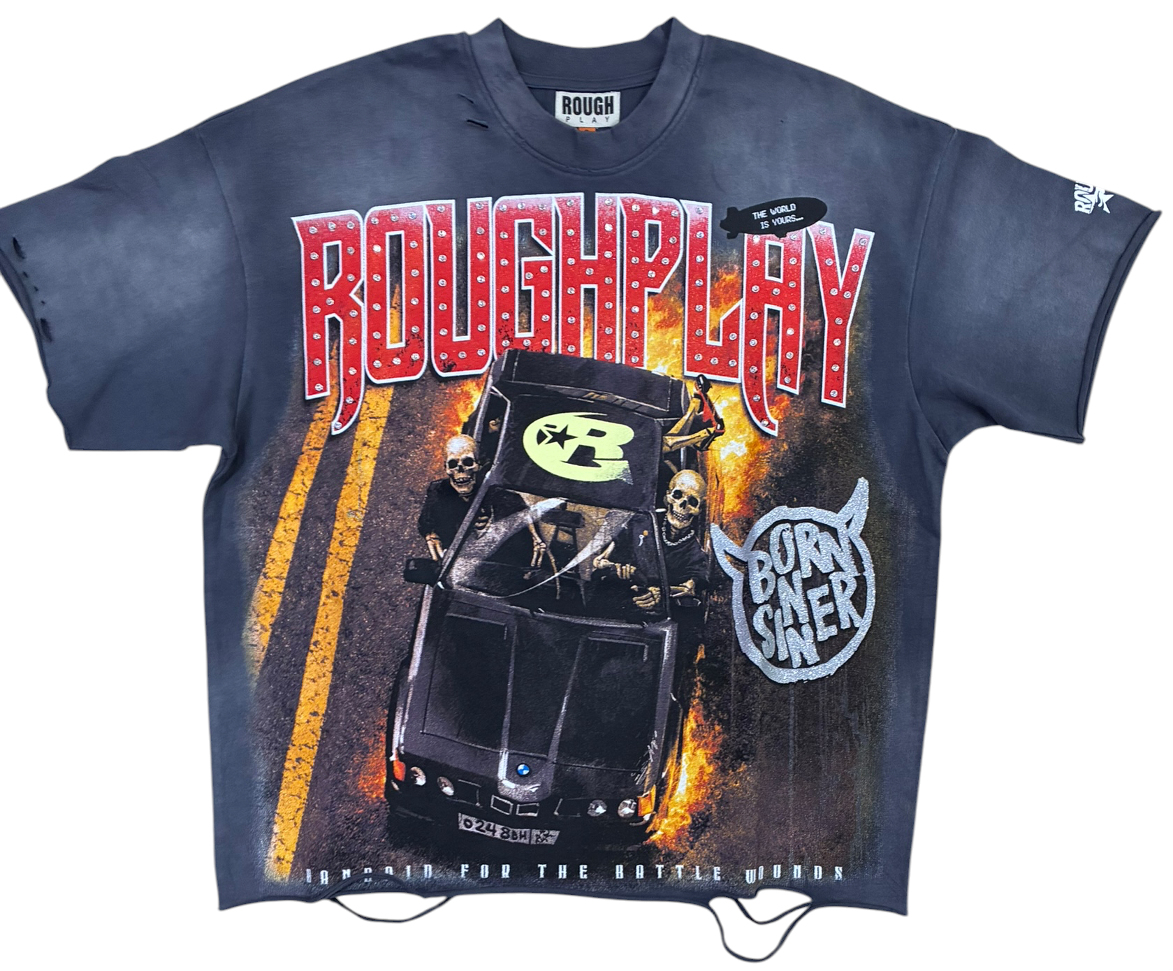 Rough play born sinner t-shirt by ROUGH PLAY