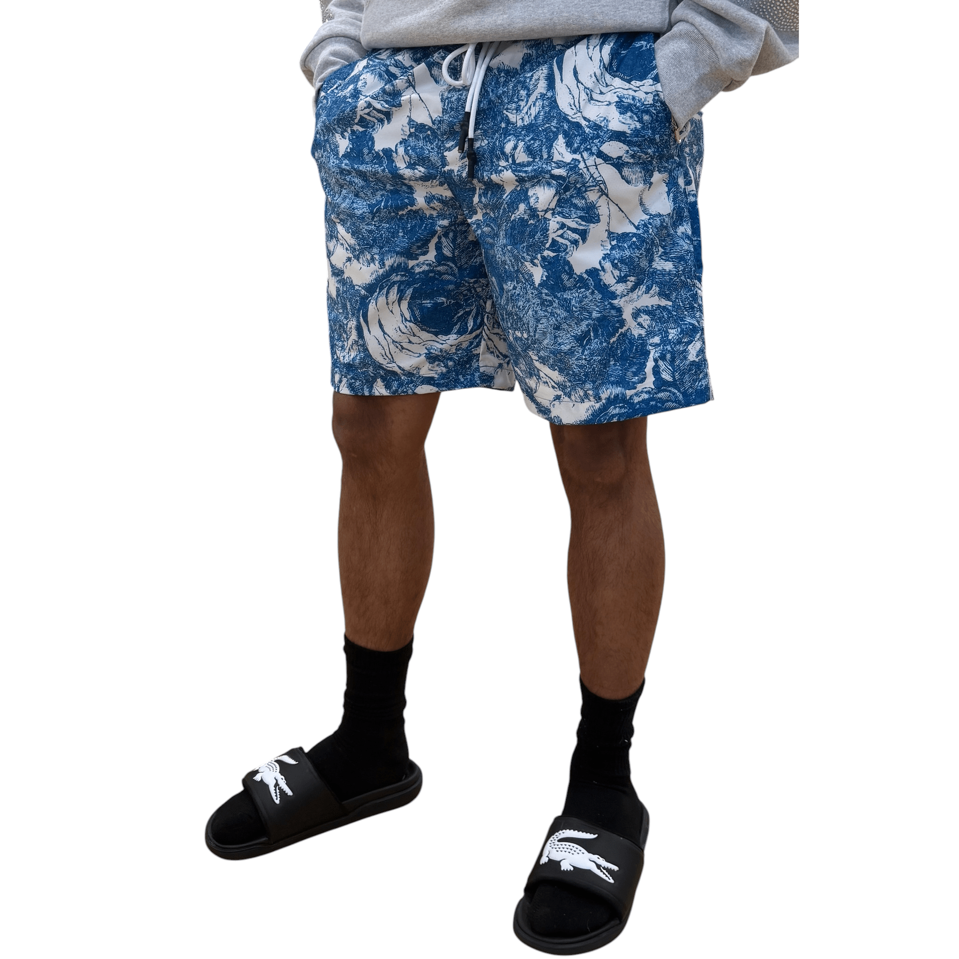 Jordan Craig blue floral beach shorts - SHORTS - Cityswagusa.com