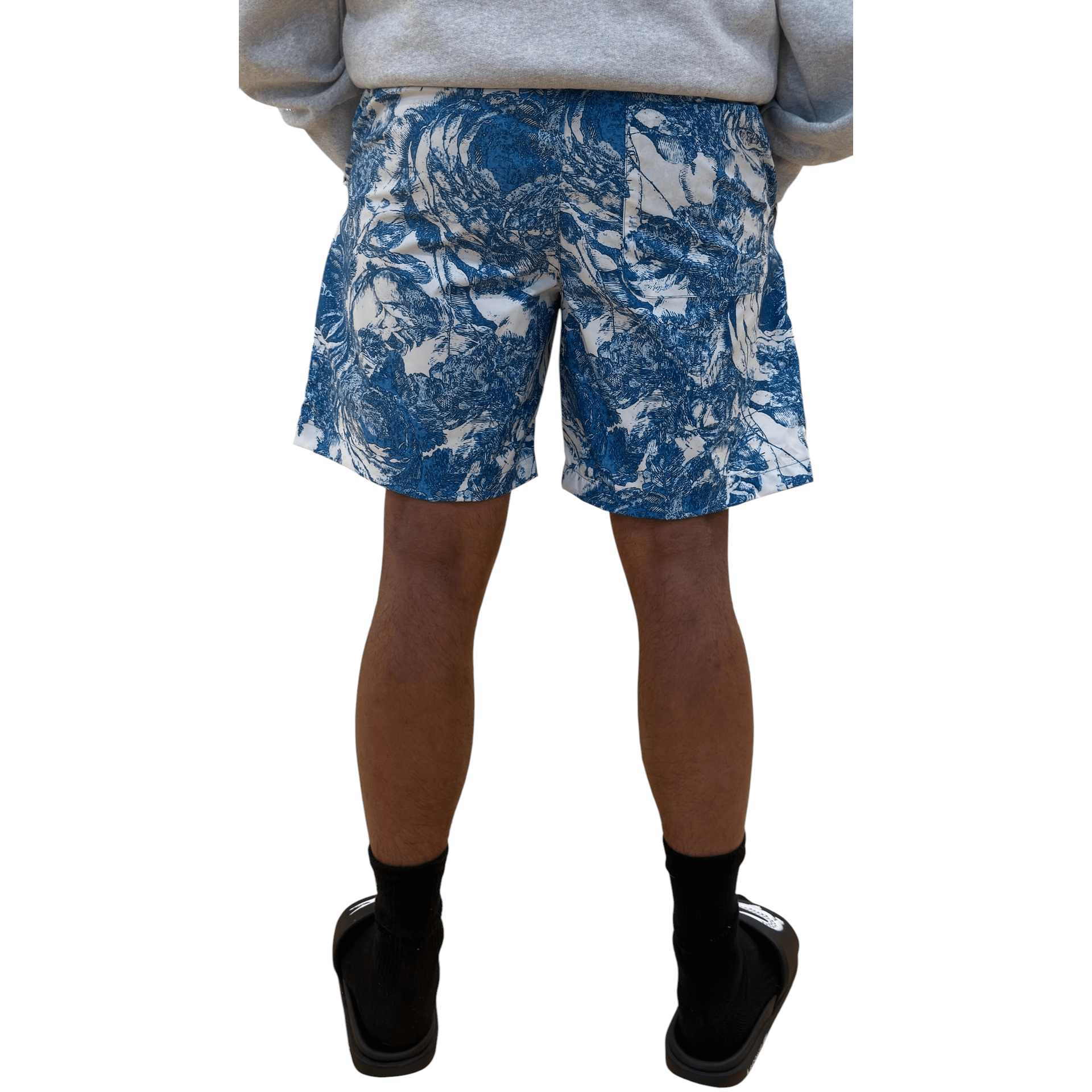 Jordan Craig blue floral beach shorts - SHORTS - Cityswagusa.com