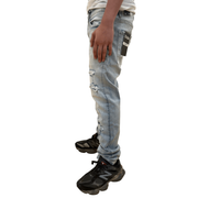 Dash slim fit lightly distressed denim - DENIM - Cityswagusa.com