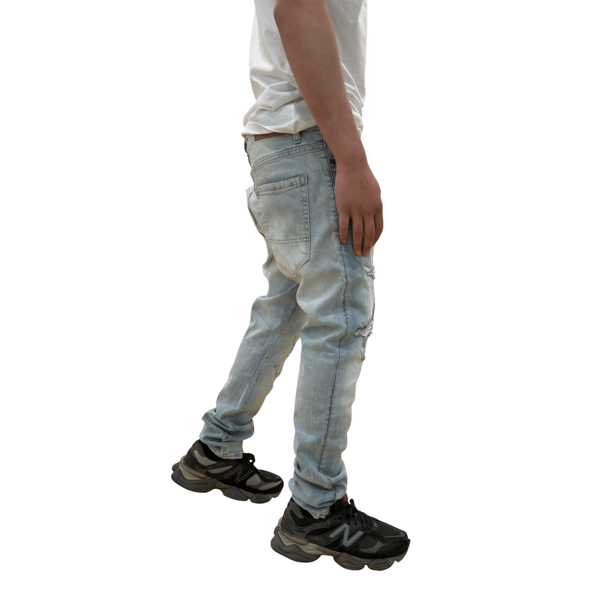 Dash slim fit lightly distressed denim - DENIM - Cityswagusa.com