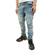 Dash heavy rip and repair slim fit denim - DENIM - Cityswagusa.com