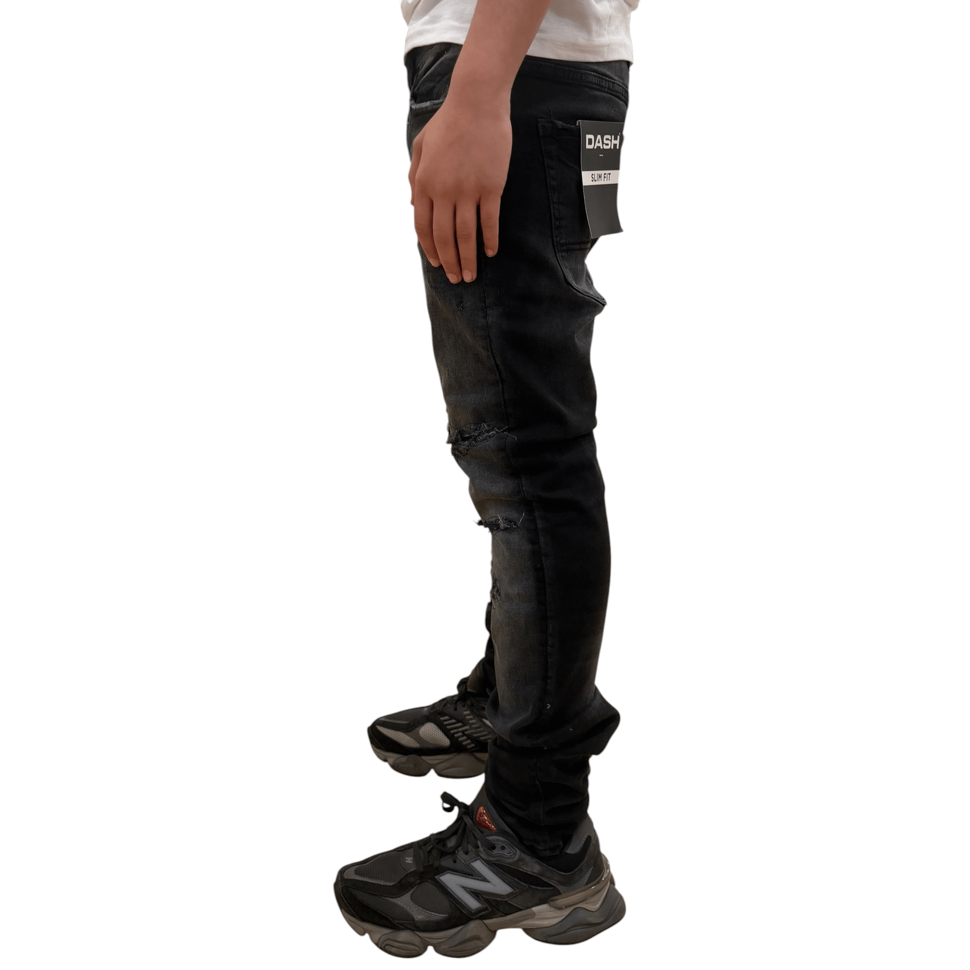 Dash slim fit distressed denim - DENIM - Cityswagusa.com