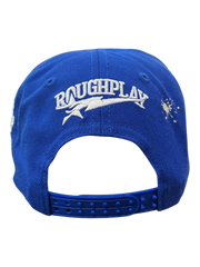 Roughplay rhinestone logo paint splatter snapback hat by ROUGH PLAY