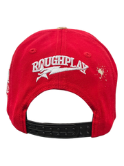Roughplay rhinestone logo paint splatter snapback hat by ROUGH PLAY