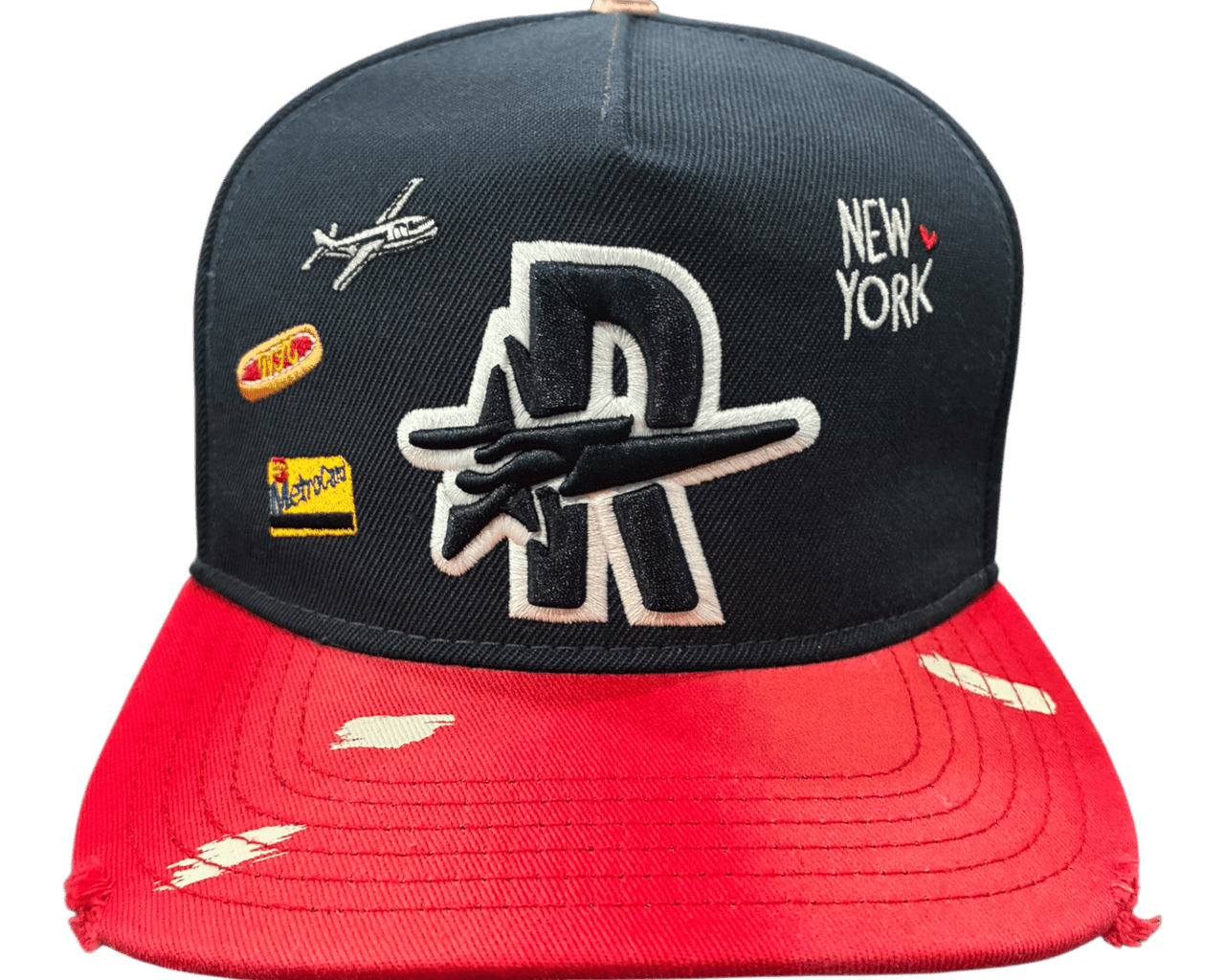 Roughplay ny logos paint splatter snapback hat - HATS - Cityswagusa.com