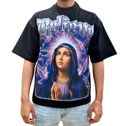 PJ Mark relaxed fit believe graphic rhinestone t-shirt - T - SHIRT - Cityswagusa.com