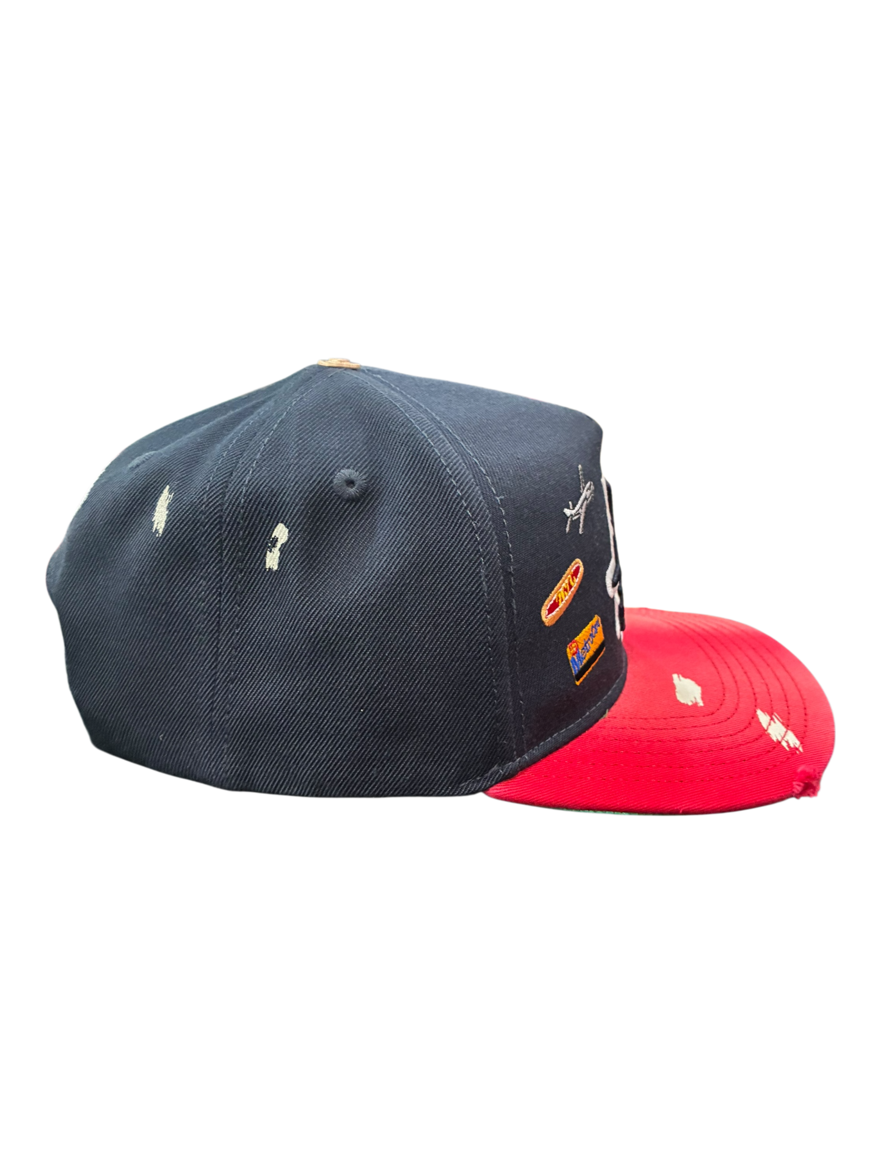 Roughplay ny logos paint splatter snapback hat by ROUGH PLAY