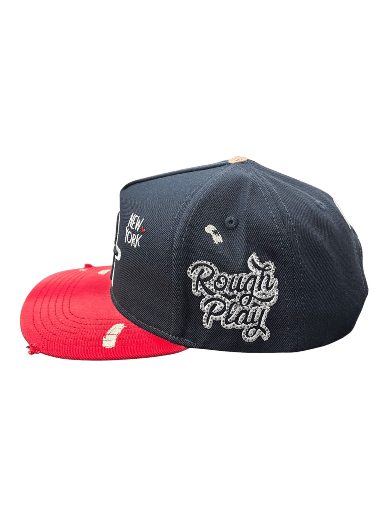 Roughplay ny logos paint splatter snapback hat - HATS - Cityswagusa.com