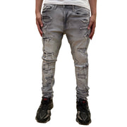 Dash slim fit heavy distressed denim - DENIM - Cityswagusa.com
