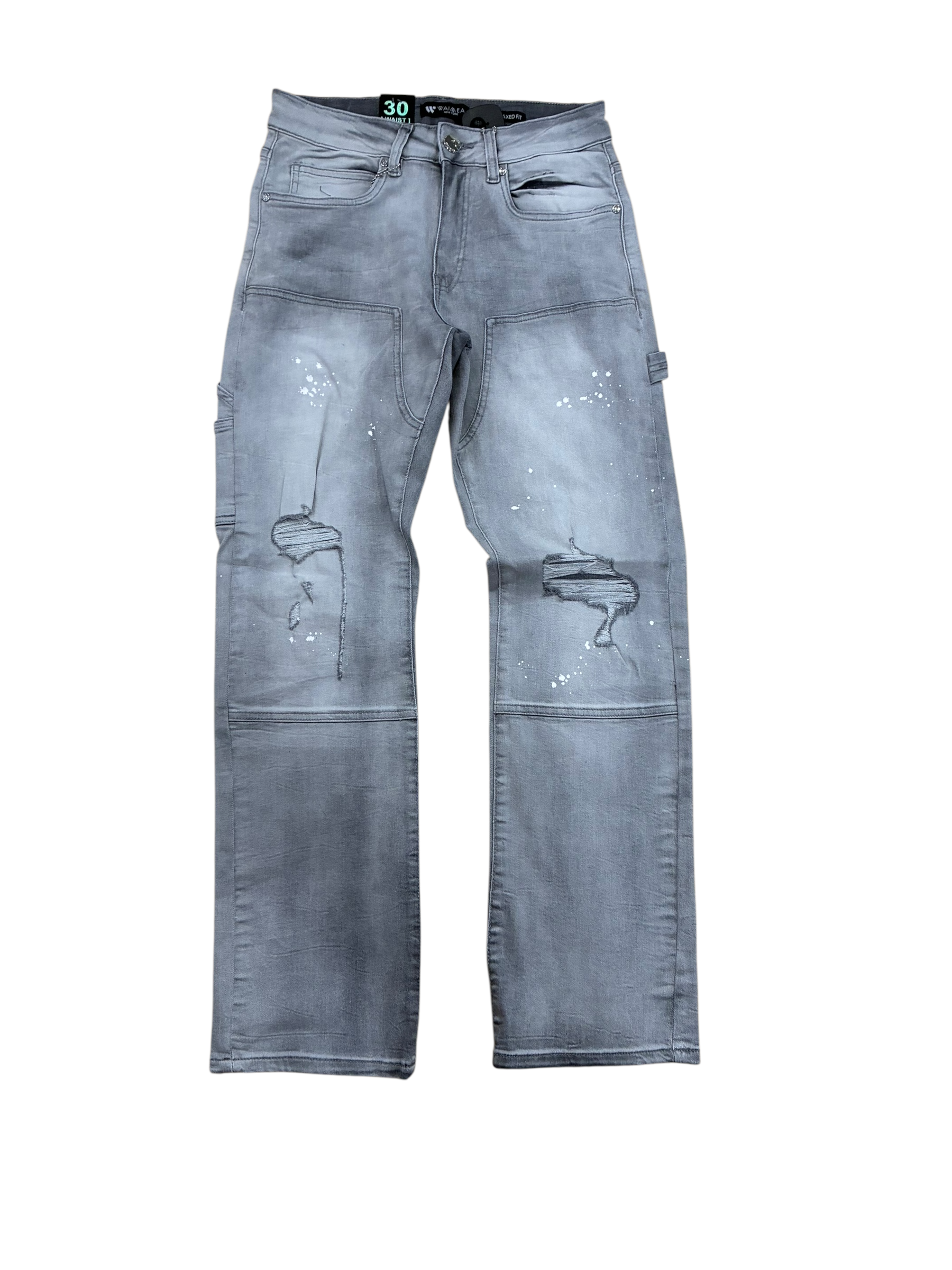 Waimea light distressed utility denim by WAIMEA