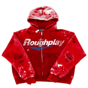 Roughplay logo zip up hoodie by ROUGH PLAY