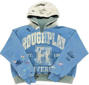 Roughplay two tone pullover hoodie by ROUGH PLAY
