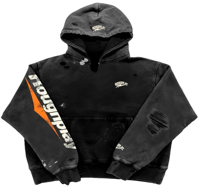Roughplay logo pullover hoodie by ROUGH PLAY