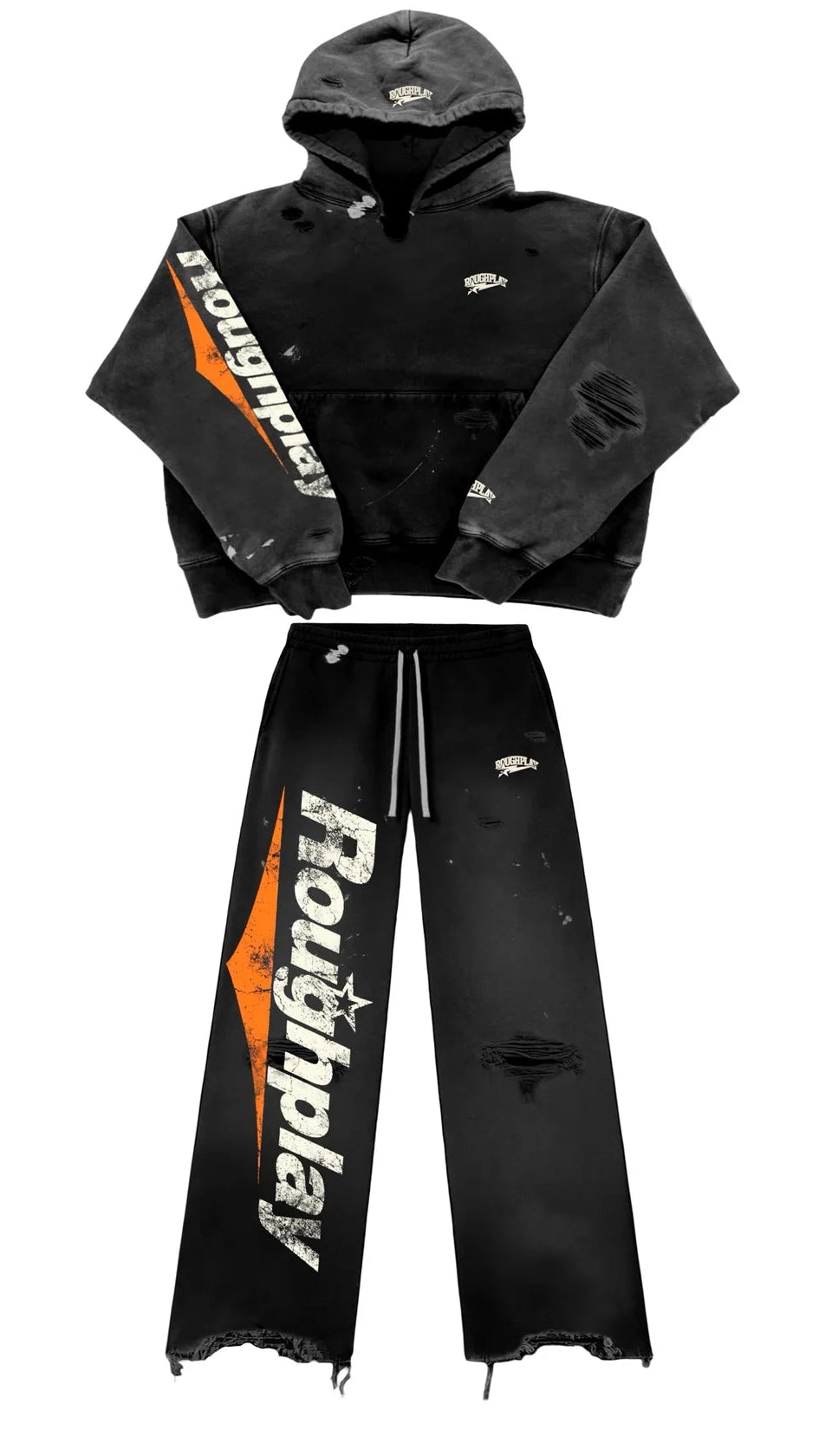 Roughplay logo pullover hoodie by ROUGH PLAY